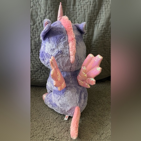 Jumbo Ty Beanie Boo Athena unicorn with wings large RARE HARD TO FIND HTF - Picture 3 of 7